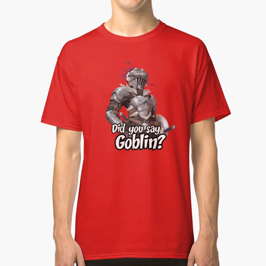 Красный Вы сказали Гоблин? Футболка 4chan manga аниме goblinslayer goblin Slay goblin - Цвет: Красный