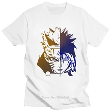 Крутая Наруто Uzumaki Sasuke Uchiha футболка мужская с коротким рукавом