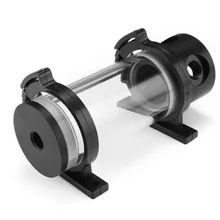 POM+Acrylic 50x140mm Cylinder Reservoir Water Tank G1/4 Screw Thread For PC CPU Cooling Parts Metal Buckles for computer