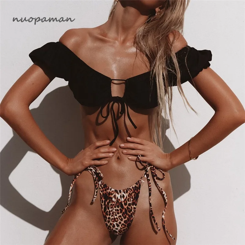 Комплект бикини пуш ап 2020 женский купальник с оборками низкая талия сексуальные