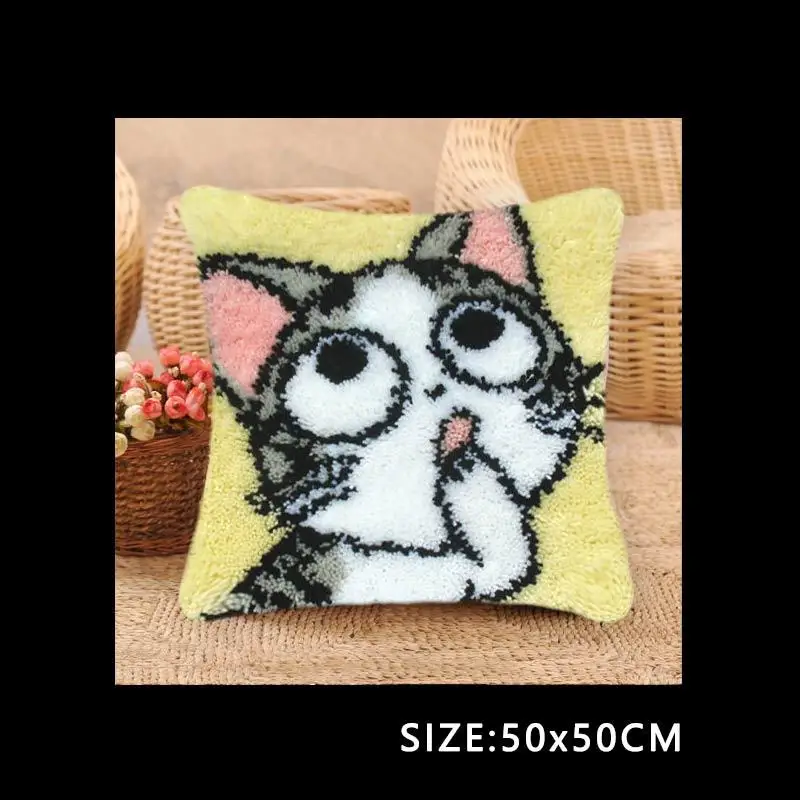 BZ167 Knooppakket Klink Мультяшные животные Smyrna Haak Kleed Bloemen Сделай Сам Вышивка крестом подушки Borduurpakket Kussen вышивка - Цвет: BZ167