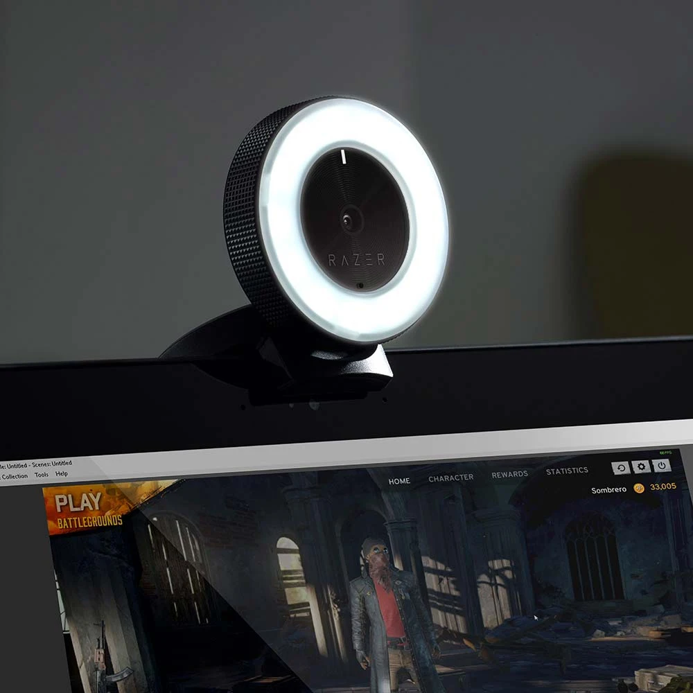 Настольная потоковая камера Razer Kiyo 1080P 4 МП HD веб с многоступенчатой кольцевой