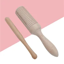 

Wood Crow Sound Tube Single Threaded Ring Percussion Cylinder Croak Frog Barrel Musical Instrument For Children Kid Toys