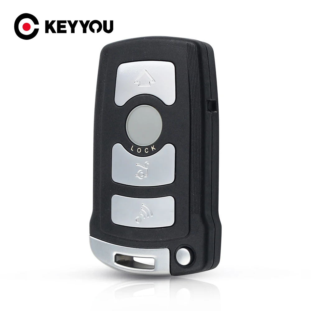 

KEYYOU Car Key Case For BMW 7 Series E65 E66 E67 E68 745i 745Li 750i 750Li 760i 7 Remote Key With Small Key 4 Button Fob Case