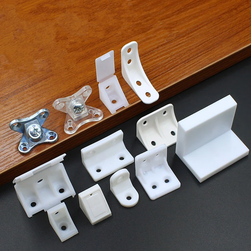 15pcs Plastic Corner Bracket furniture Fixing Fittings L shaped