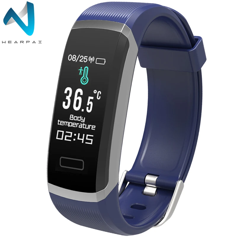 

Wearpai Smart Bracelet T6 Heart Rate Monitor Body Temperature Fitness Tracker Waterproof Call Reminder Bluetooth Smart Band new