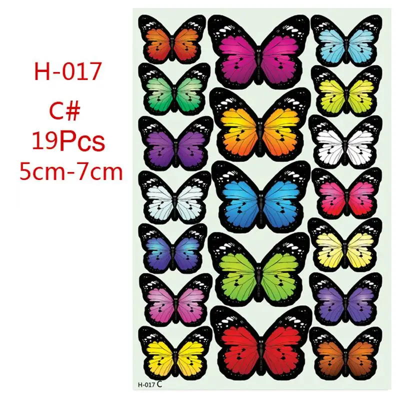 Style 28 Бабочки, наклейки на стену, художественные наклейки, украшение дома, Цветочные наклейки для гостиной на холодильник домашний декор, maripsas Decorativas 3d - Цвет: Style 28