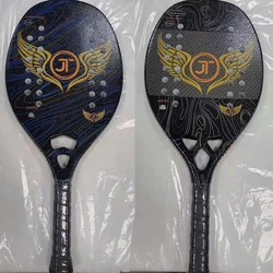 Plate Tennis Racket Carbon EVA Foam Core Lightweight Tennis Racket Simple 2 Colors Carbon Fiber Beach Racket With Bag