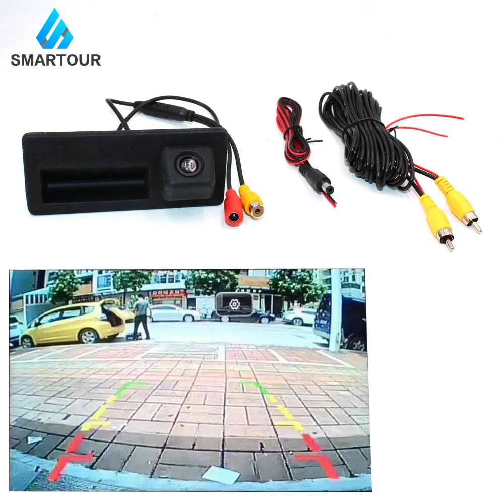 Smartour Автомобильная камера заднего вида для движения задним ходом для Volkswagen Magotan Passat Golf Polo ручка багажника переключатель камеры