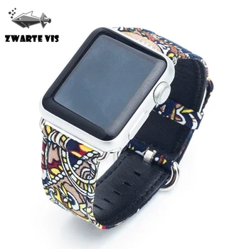 

Nylon canvas for apple watch series 38 / 40mm band for iwatch 1 2 3 4 5 42 / 44mm bracelet band watchband sport women men print