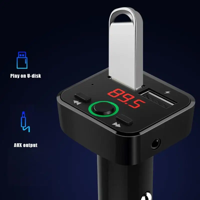BT-C5 Bluetooth 5,0 fm-передатчик беспроводной модулятор громкой связи автомобильный комплект MP3 музыкальный плеер двойное зарядное устройство usb