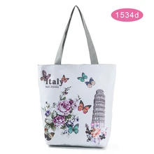 Дизайн, женские сумки, дизайнерские сумки с цветочным принтом, сумка-тоут, Женская Большая вместительная Холщовая Сумка на плечо, летняя пляжная сумка