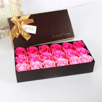 

18pcs Valentines Day Gift for Girlfriend Boyfriend Souvenirs Rose Flower Soap Wedding Gifts for Guests Party Favors Presents