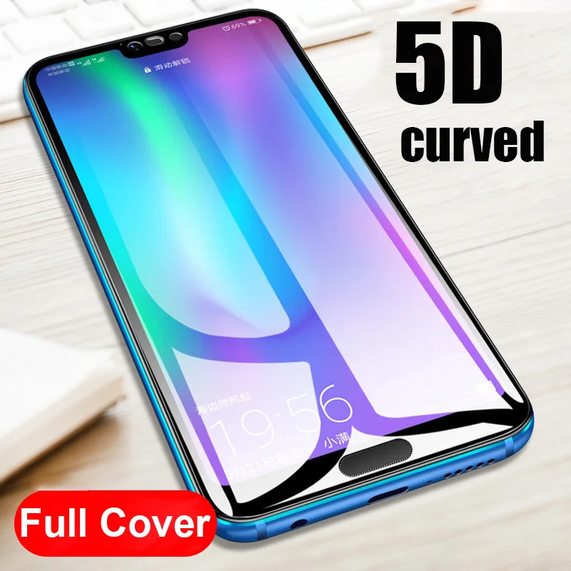 Изогнутое защитное стекло 9D для экрана Honor 10 9 Lite закаленное Huawei Y9 2018 P Smart|Защитные