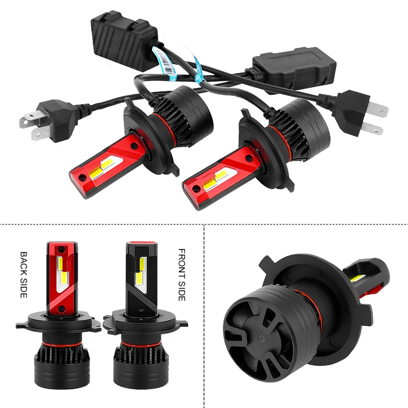 EURS F3 Led Car Headlight H4 H7 H1 H8 H9 H11 H16 9005 Hb3 9006 Hb4 9012 Motorcycle Headlamp Auto Led Fog Lamp