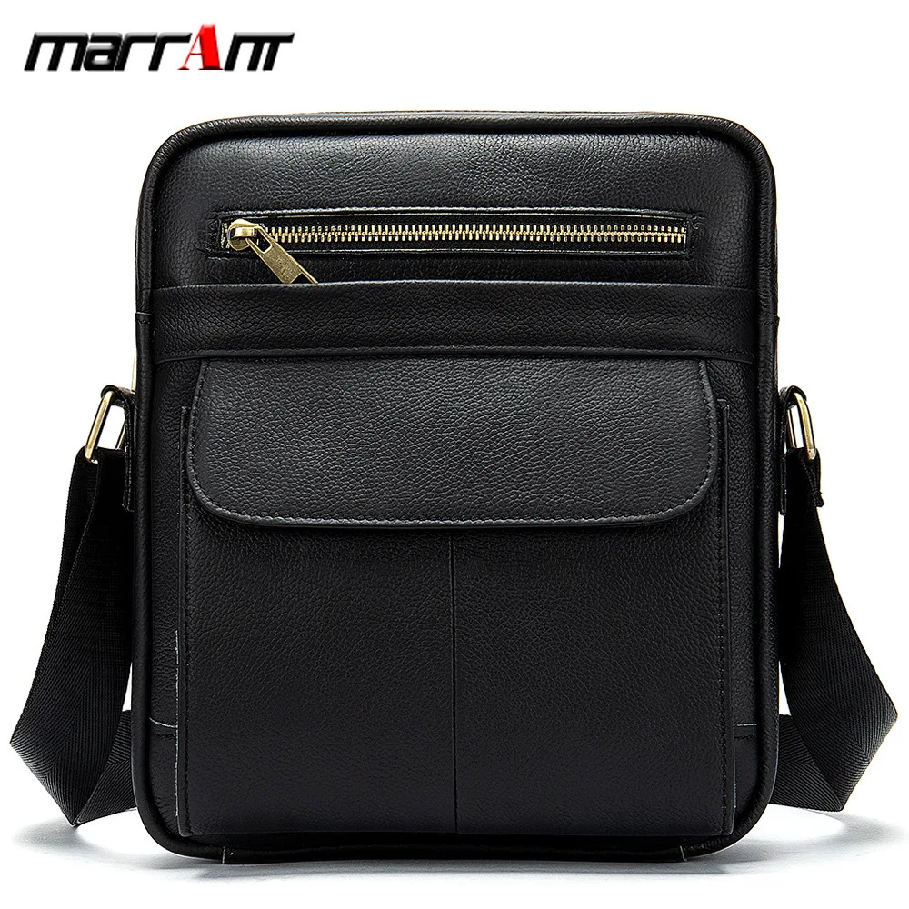 

Men Genuine Leather Leisure Oblique Satchel More Vertical Function Single Shoulder Postman Bag 8509