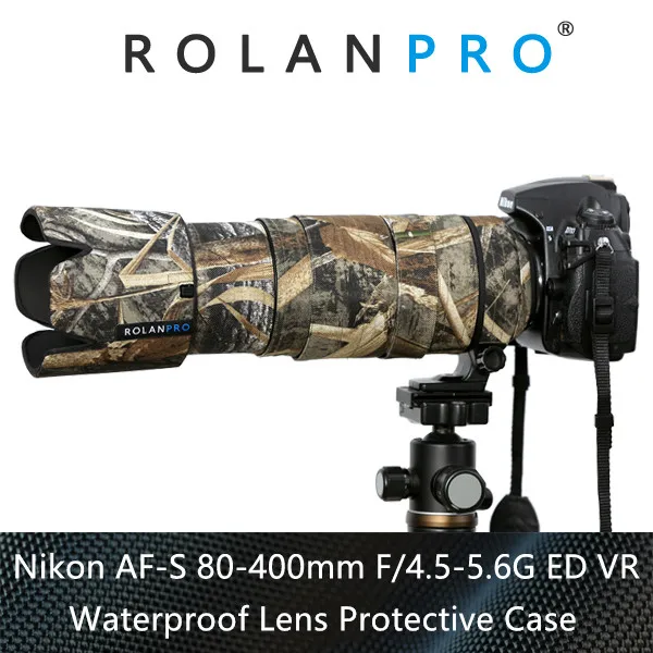 Rolanpro Nylon Waterproof Lens Coat Rain Cover For Nikon Afs 80400mm