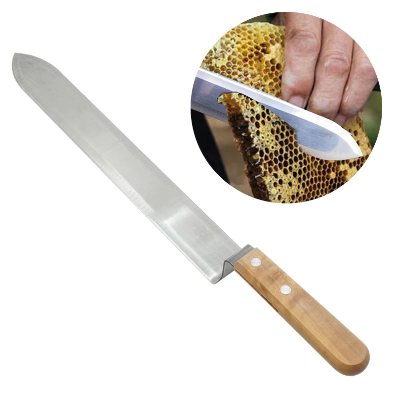 Beekeeping Tool Serrated Blade Bee Honey Knife Stainless Steel 40Cm Bee Hive Scraper Uncapping Apiculture Beekeeper Supplies