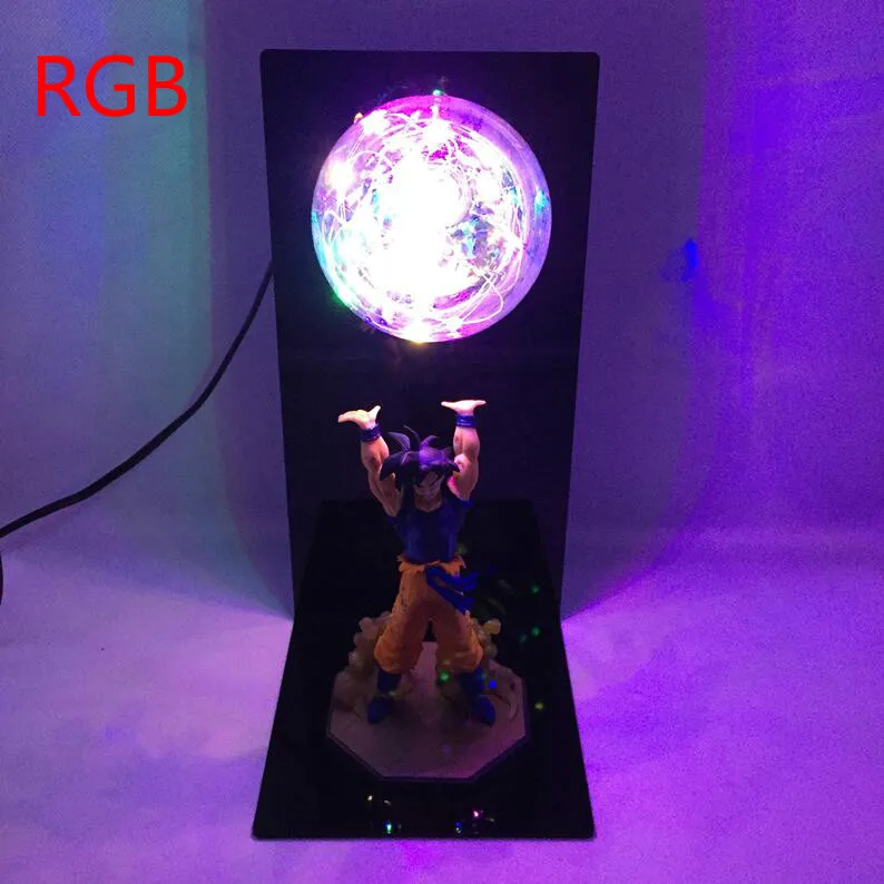 Dragon Ball Z лампа Фигурки Игрушка Сон Гоку kamehameha лампа аниме модель куклы с светодиодный светильник для детей Рождественский подарок - Цвет: Многоцветный