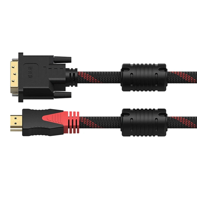 1 м 1,5 м 2 м 3 м 5 м 10 м HDMI к DVI DVI-D кабель 24+ 1 pin адаптер Кабели 1080p для lcd DVD HDTV xbox PS3 Высокоскоростной hdmi кабель