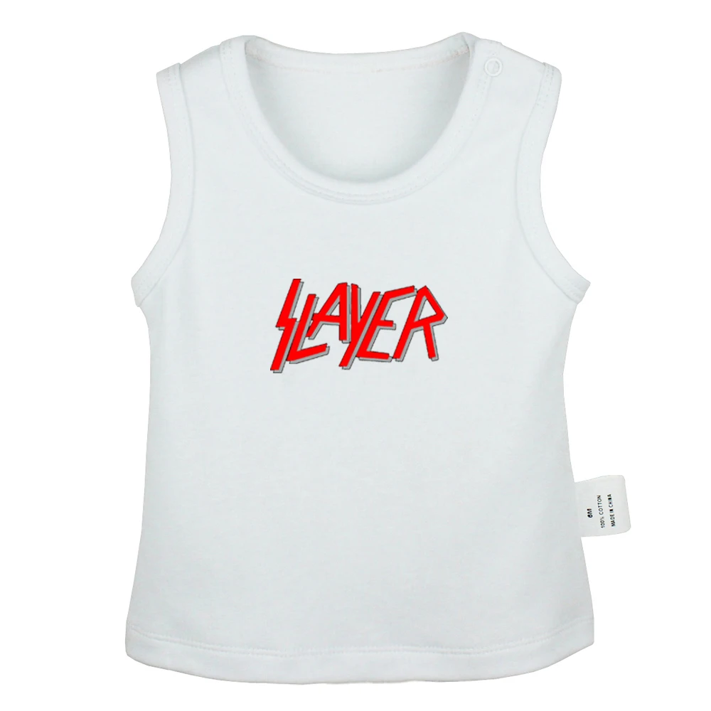 JbBabyYV1391W Slayer/Американский известный скоростной браслет OH MY GOD дизайн новорожденных Детские майки футболки жилет для малышей хлопковая одежда для новорожденных без рукавов - Цвет: JbBabyYV1391W