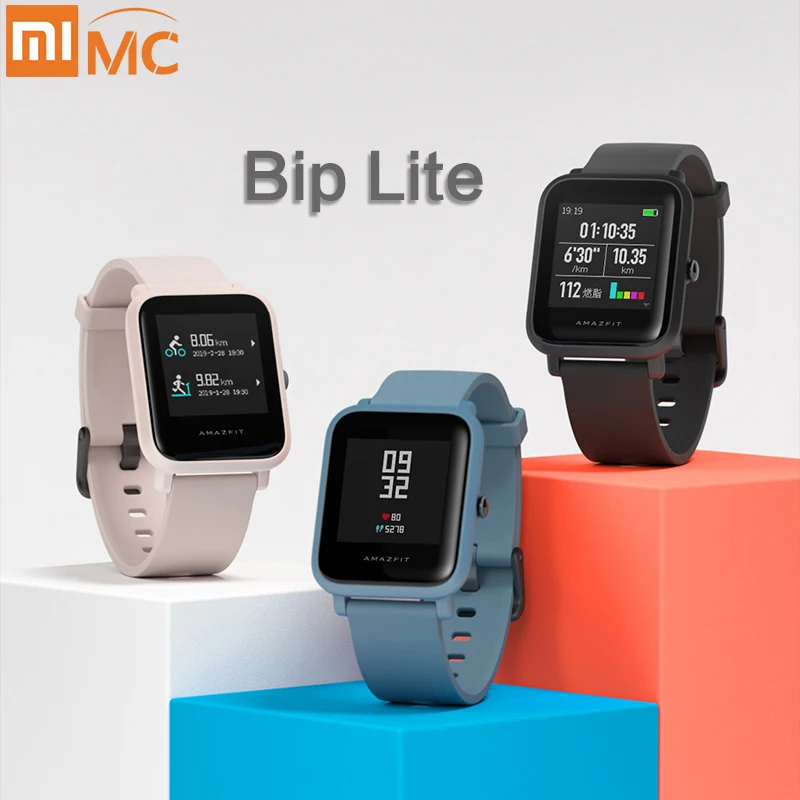 Смарт часы Amazfit Bip Lite 45 дней Срок службы батареи 3 АТМ Водонепроницаемость