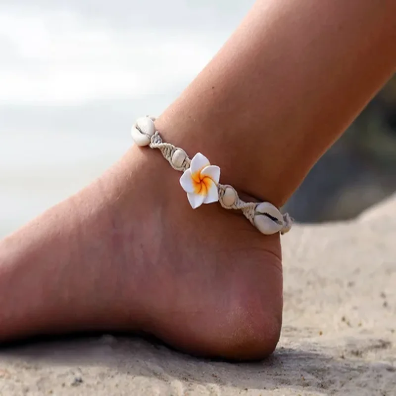 MissCyCy Beach Barefoot Bracelet Ankle Sea Shell Anklet For Women Foot Jewelry Summer On Leg strap Bohemian Jewelry Accessories