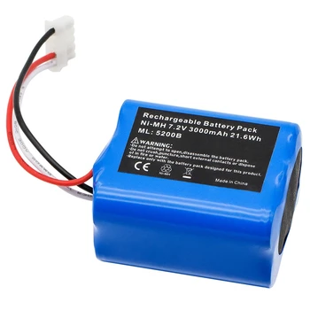 

7.2V 3000Mah Ni-Mh Battery Replacement For Irobot Mint 5200 5200B Irobot Braava 380T Floor Cleaner