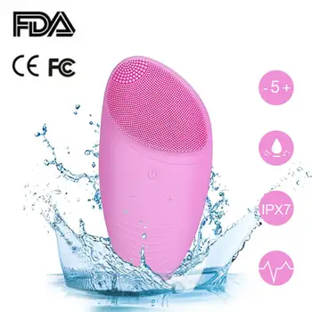 

5 Modes Portable Electric Face Cleansing Brush Sonic Vibration Massage Face Scrubber USB Rechargeable Face Cleaner Beauty Tool