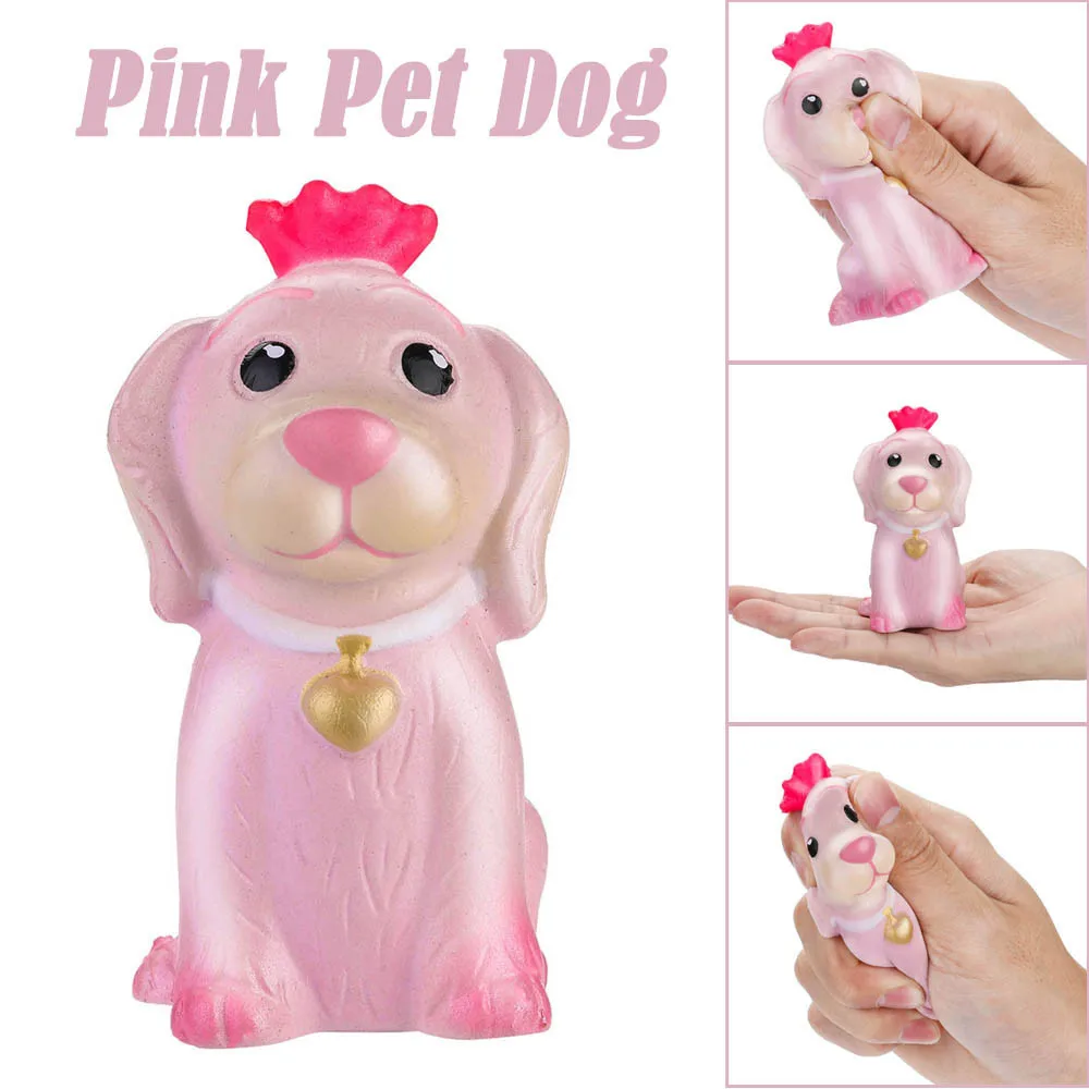 Squeeze Stress Reliever Pink Pet Dog Slow Rising Toys Gifts decompression Slow rebound toy mood Pressure relief toy #A