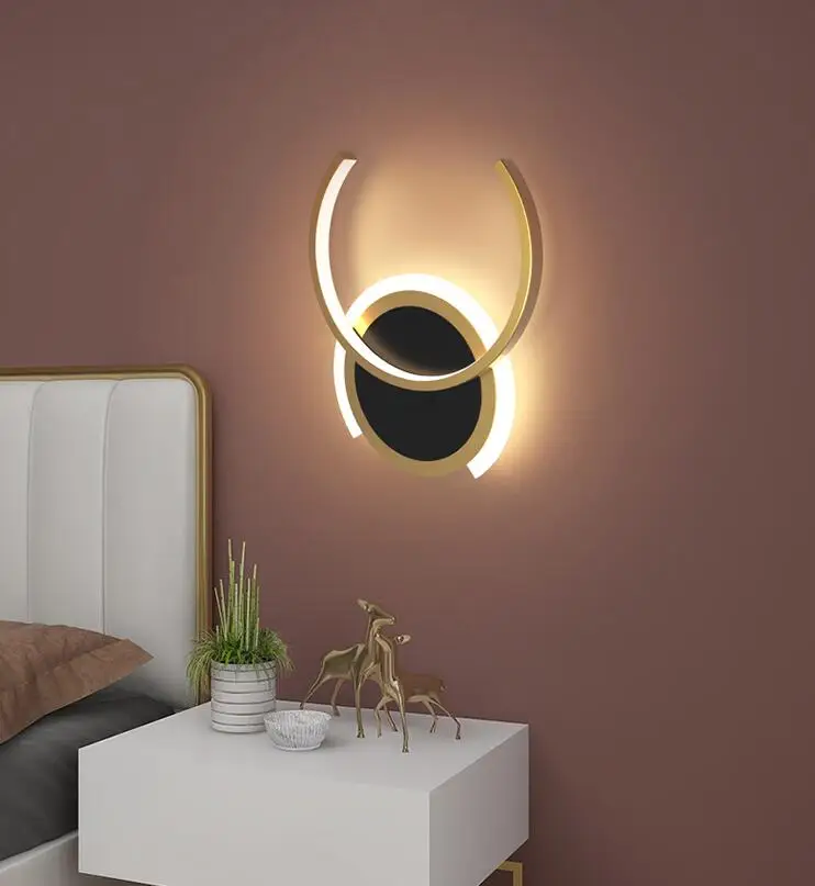 

Simple modern creative personality corridor aisle wall lamp square bedroom bedside lamp Nordic lamps