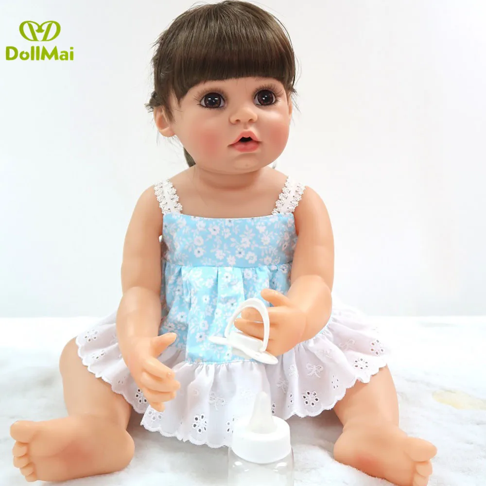 

DollMai Exclusive Doll bebe reborn toddler Girl alive full silicone vinyl reborn baby dolls toys for child playmate