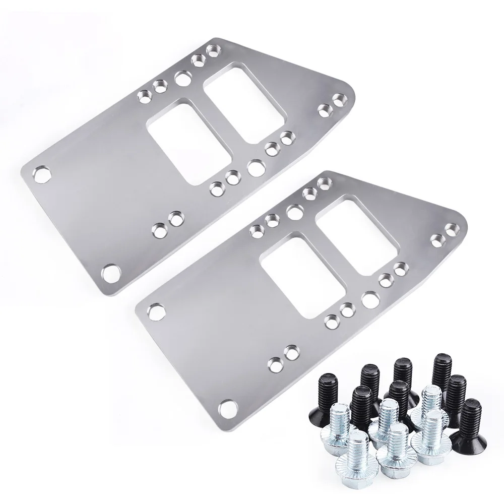 

Silver LS Engine Mounts Billet Aluminum LS Swap Kit LS Adapter Plates Kit LS2 LS3 LS6 for Chevelle Camaro Nova RS-EM1021