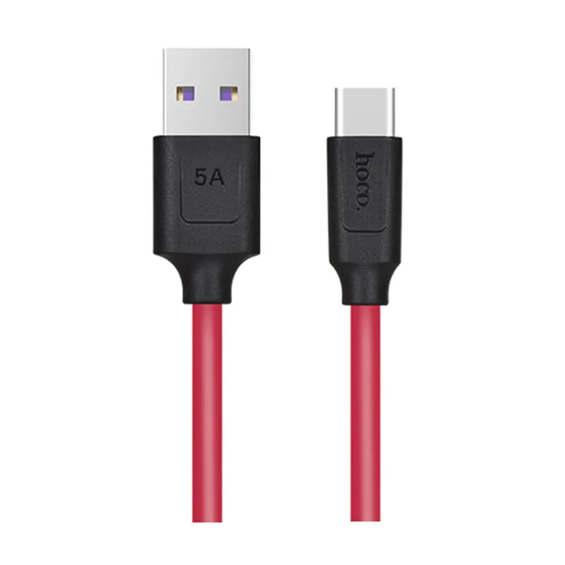 HOCO X11 22 шт./лот 5A супер зарядка usb type C кабель для samsung S10 S9 huawei P30 Xiaomi USB-C быстрое зарядное устройство - Цвет: Black