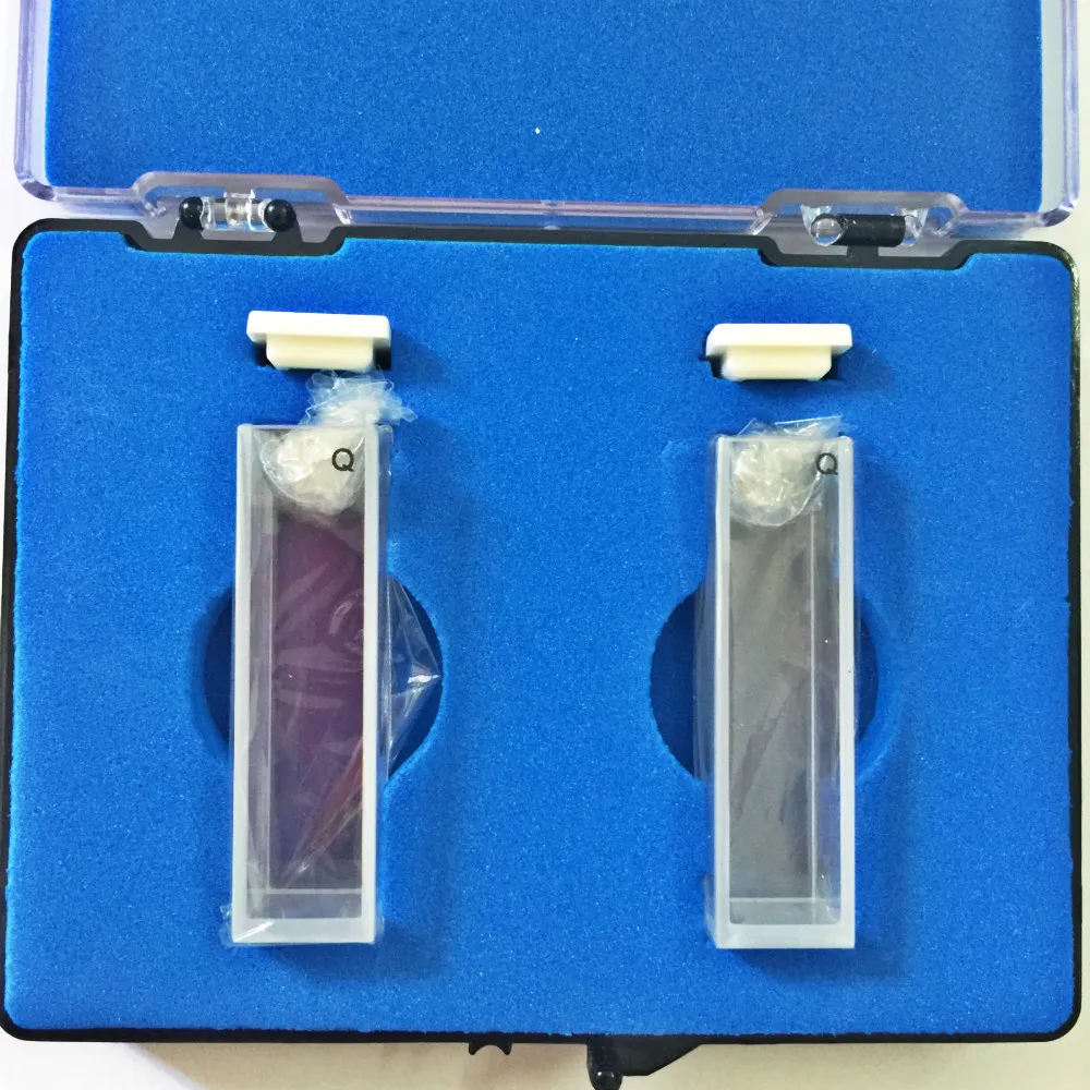 Флуоресцентная кварцевая кювета светильник путь 10 мм четыре стороны прозрачные окна высокий светильник передачи кислот и щелочи-стойкий 2 шт/ПК