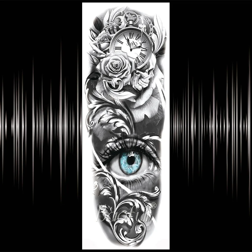 Крутая металлическая полная машина рука робота временная татуировка наклейка для мужчин и женщин 3D Механическая сглаза тату боди-арт поддельные татуировки бумага