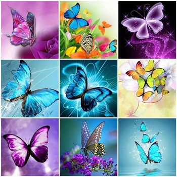 

HUACAN 5d Diamond Painting Butterfly Full Square Drill Diamond Mosaic Animal Cross Stitch Sale Diy Diamond Embroidery Full Set