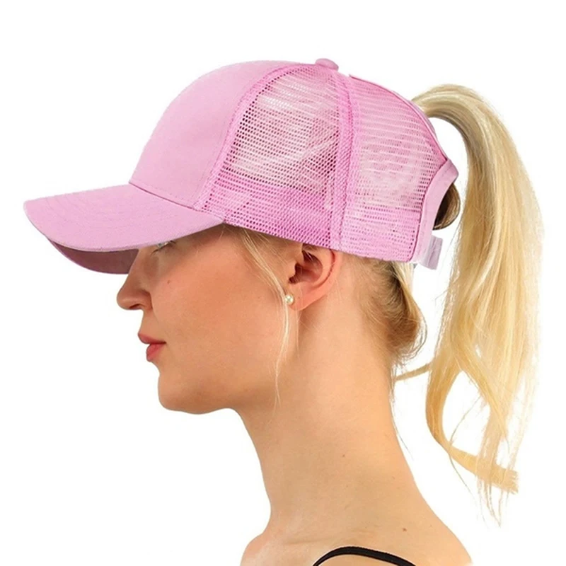 Женская Кепка Snapback из хлопка, удобные летние шапки, повседневные спортивные кепки, регулируемые шапки с открытым отверстием
