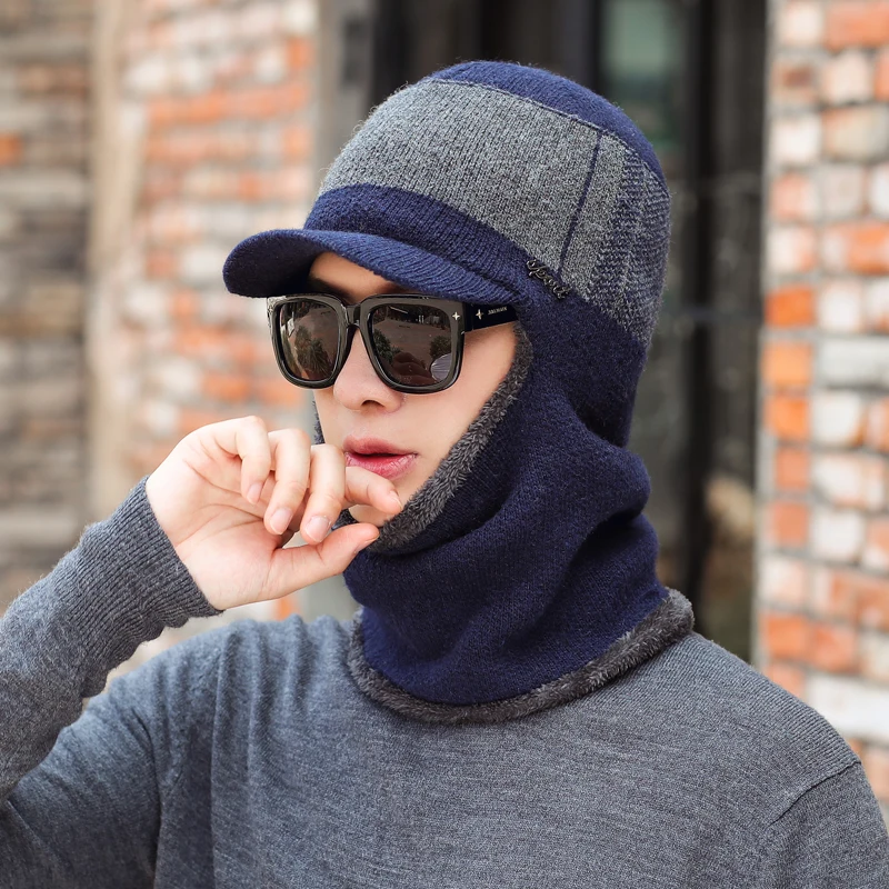 COKK вязаная шапка шарф Зимний Skullies Beanies Зимние шапки для мужчин и женщин ветрозащитные теплые бархатные утолщенные модные шапки стрейч шапки