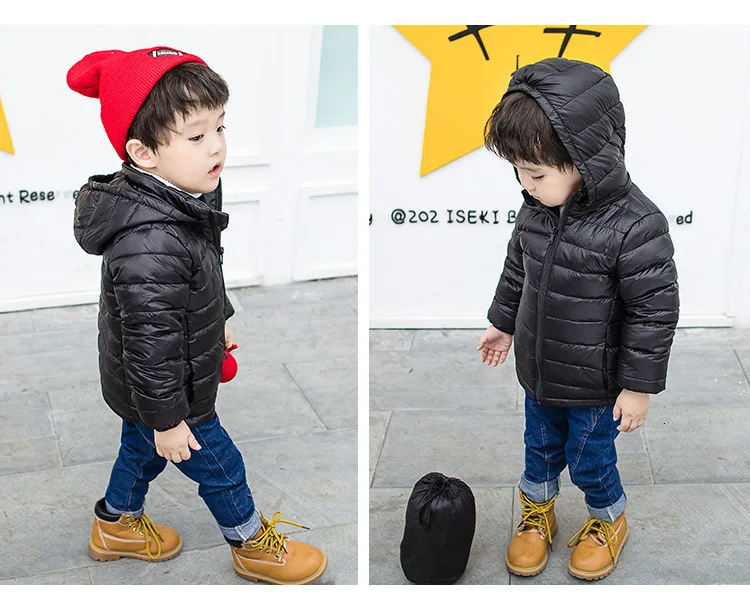 Children's Wear Autumn and Winter New Boys and Girls Cotton Jacket Lightweight Ultra Light Jacket Down Jacket Loose Coat