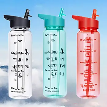 

720ml New Reusable Water Bottle With Straw Handle BPA Free Travel Drinking Bottles Fitness Cycling Drinkware