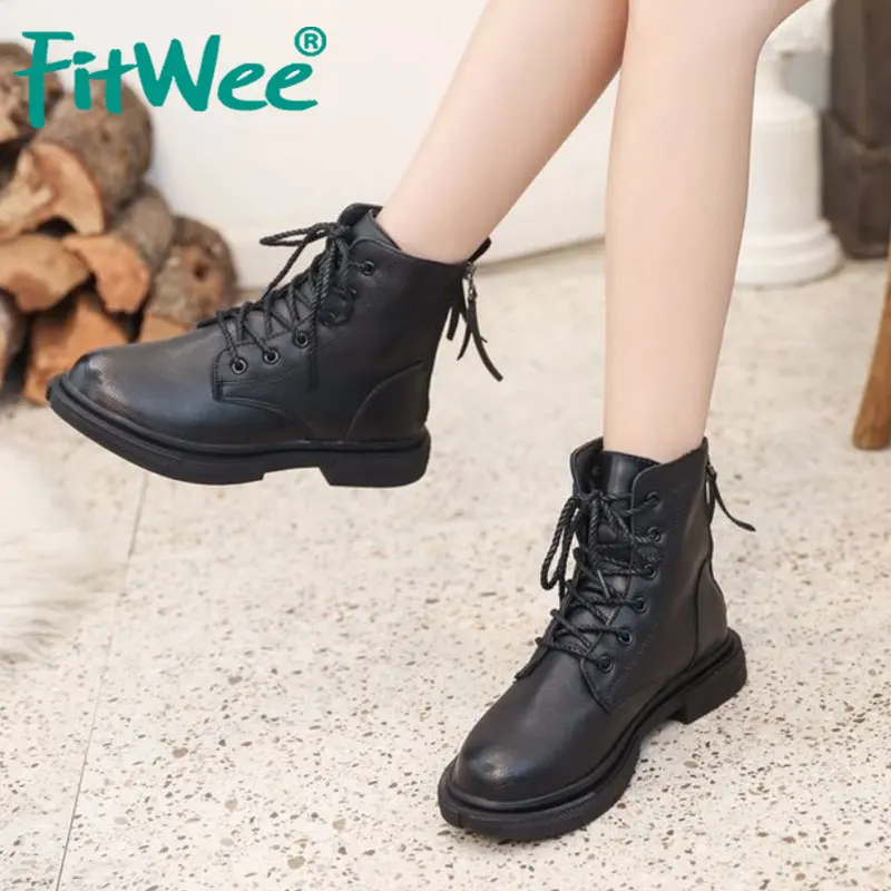 Удобные женские зимние полусапожки Модные ботильоны на молнии простая обувь