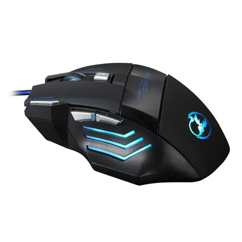 ZELOTES T-80 Проводная игровая мышь USB T80 5500 dpi 7 кнопок подсветка светодиодный оптическая компьютерная мышь для настольного ПК ноутбука геймера мыши