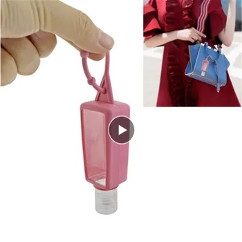 

1PCS Gel Storage Bottle Portable Empty Bottle Refillable Hook Silicone Squeeze Shampoo Shower Bottles Container Can Random Color