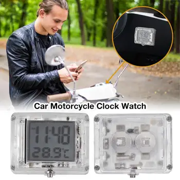 

Mini Precision Car Motorcycle Clocks Watch Waterproof Motorbike Mount Watch Moto Digital Clock Time and Temperature Monitor