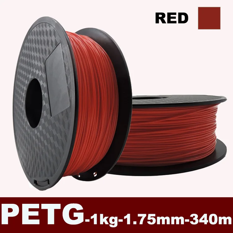 FULCRUM 3D Принтер Нити многоцветный пла ABS PETG дерево 1 кг 340 м 1,75 мм - Цвет: petg-red
