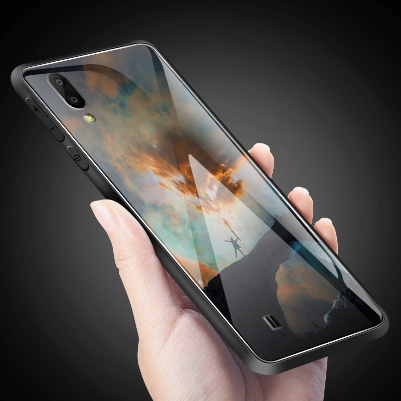 Модные Роскошные для samsung Galaxy A10 A20 A30 A40 A50 A6S A70 A8S A80 A90 закаленное Стекло чехол J4Plus M10 M20 M30 Note9 чехлы из ТПУ