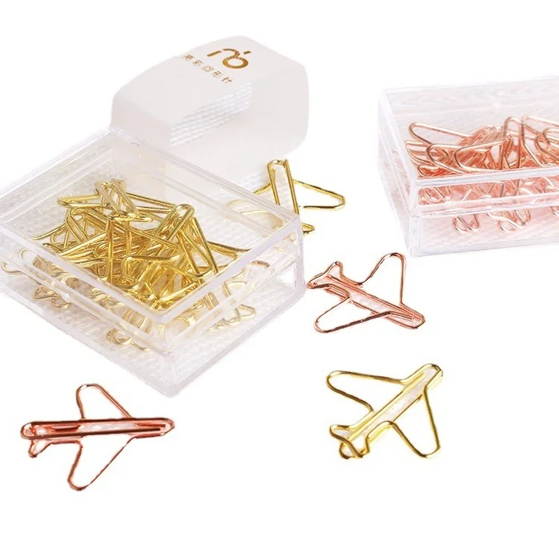 

Офисные аксессуары, креативный подарок, скрепки в форме самолета, милая фотография, зажим для планировщика, 12 шт. в коробке