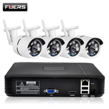 

FUERS 8Ch security camera System CCTV Camera System Kit IR-CUT Outdoor IP Camera CCTV WIFI System Video Surveillance NVR Kit