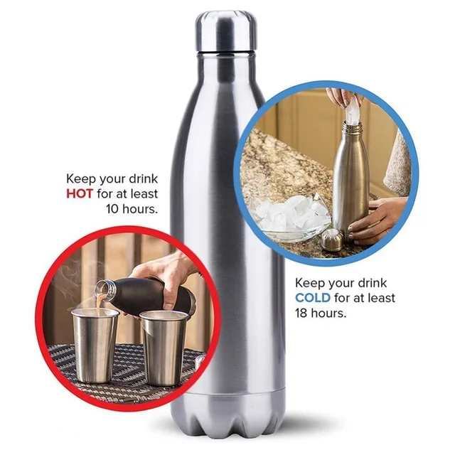 FSILE350/500/750/1000ml Double-wall Creative BPA free Water Bottle Stainless Steel Beer Tea Coffee Portable Sport Vacuum thermos 4